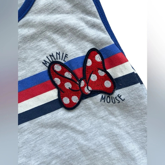 Disney/Minnie Mouse Girl’s Bow Print Heathered Jersey and Tulle Sequin Dress - Picture 4 of 7